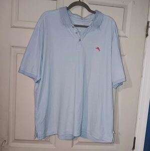 Light Blue Polo Shirt Made Of Supima Cotton Mens Sz XXL